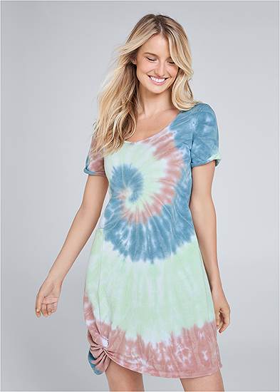 Tie Dye Knotted Lounge Dress