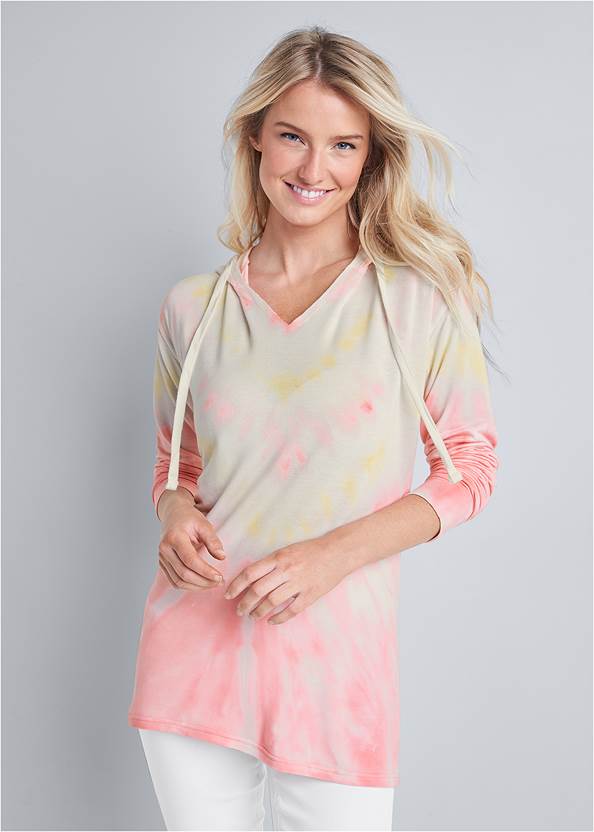 Front View Lounge Tie Dye Pullover