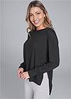 Cropped front view Long Sleeve Pajama Top