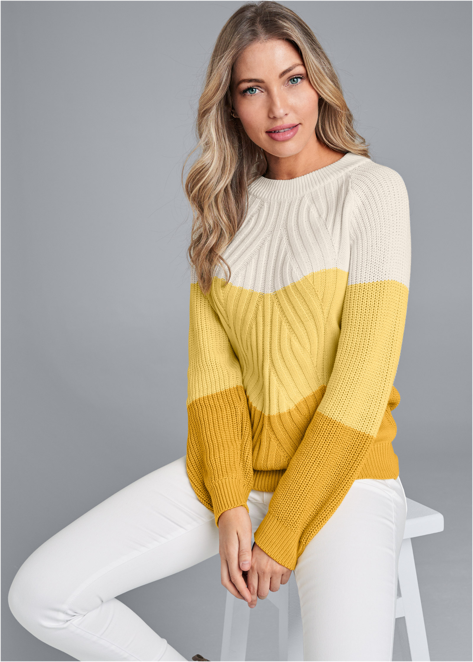 block sweater