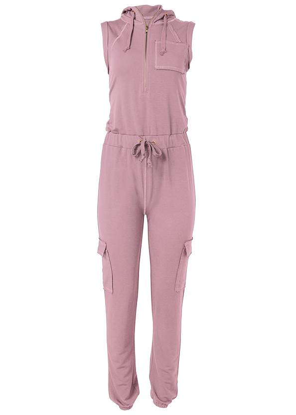 Alternate View French Terry Zipper Utility Jumpsuit