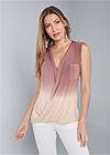 Front View Oversized Ombre Top