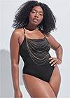 Front View Sports Illustrated Swim™ Necklace One-Piece