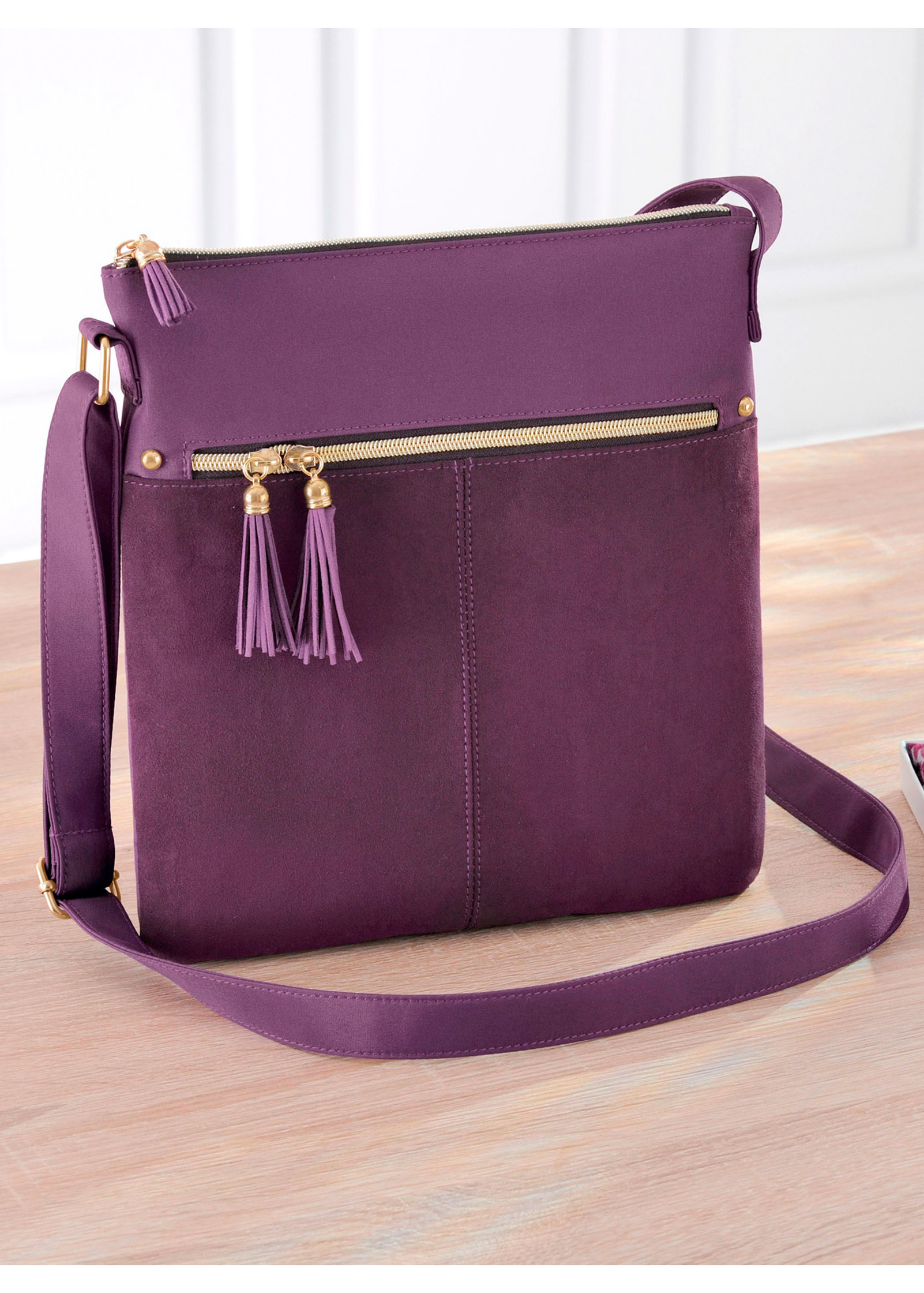 purple crossbody