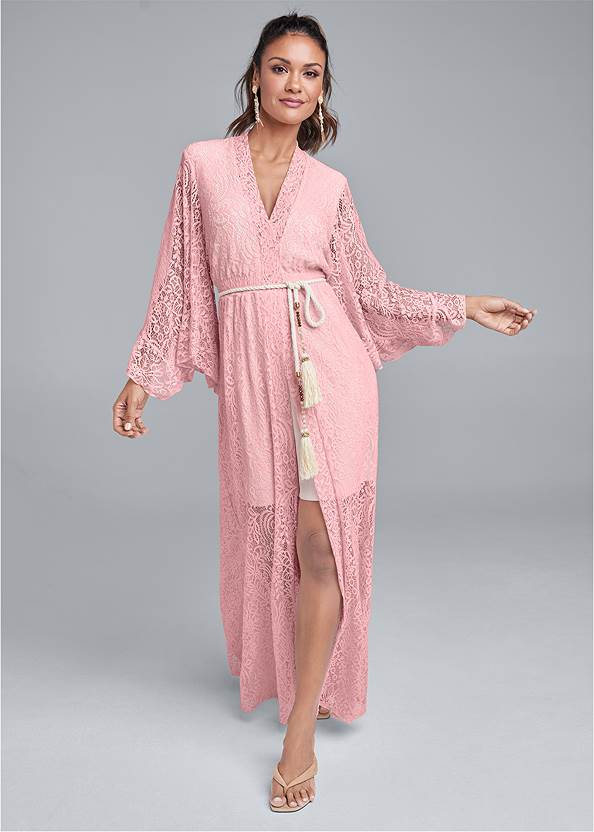 Front View Kimono Sleeve Maxi Dress