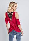 Back View Strappy Back Surplice Top