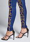 Detail side view Sequin Leopard Print Jeans