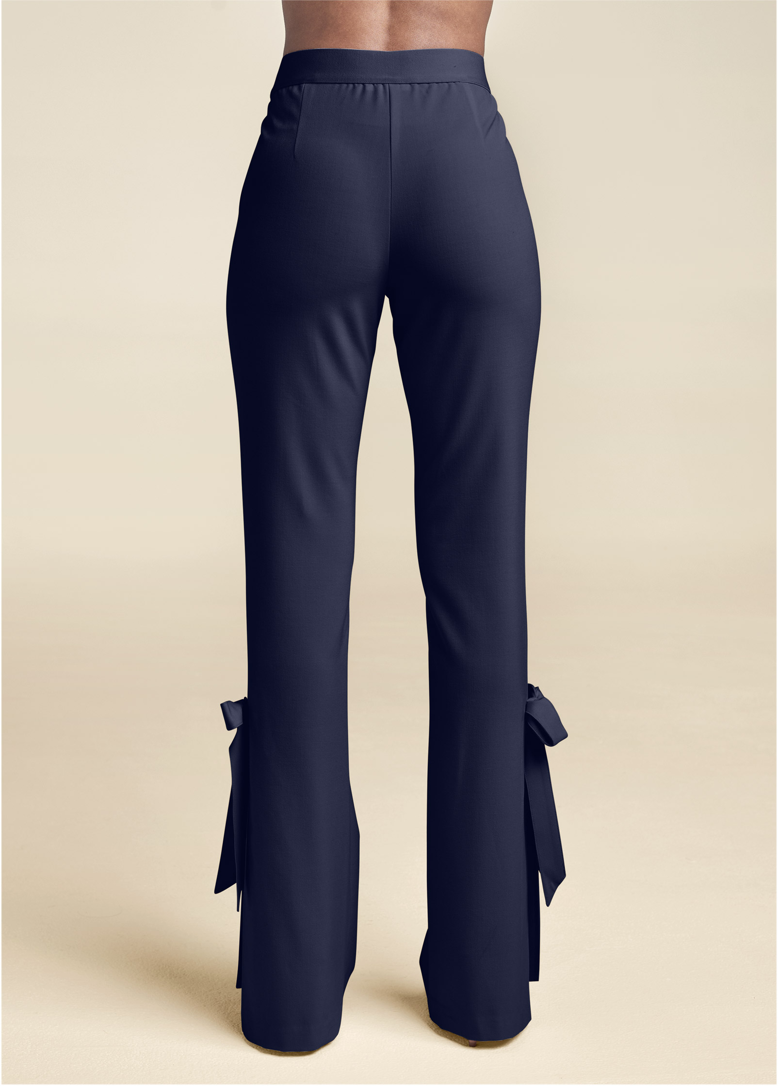 Plus Size Elegant Pants Women's Plus Bow Knot Tapered Leg - Temu