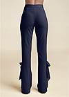 Waist down back view Smoothing Tie Bow Hem Pants