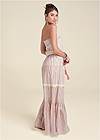 Back View Embroidered Maxi Dress