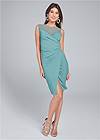 Full front view Faux-Wrap Dress