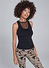Cropped Front View Front Mesh Active Tank