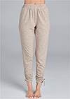 Waist down front view Cozy Drawstring Tie Joggers