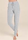 Front View Cozy Lounge Hacci Joggers