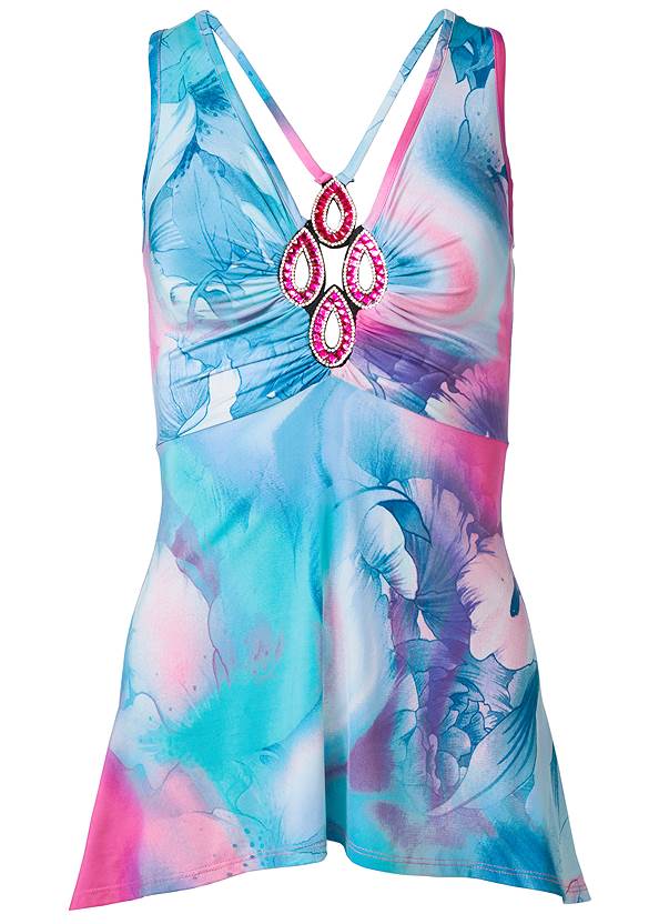 Ghost with background  view Tie Dye Embellished Top