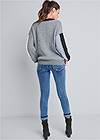 Full back view Color Blocked Sweater