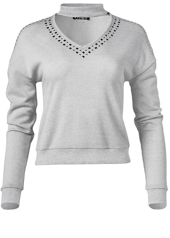 Ghost with background  view Studded Lounge Sweatshirt
