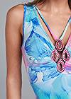 Detail front view Tie Dye Embellished Top