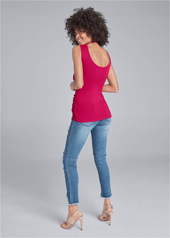Back View Surplice Embellished Top