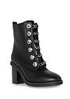 Front View Embellished Combat Boots