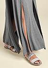 Detail front view High Slit Casual Maxi Dress