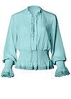 Alternate View Smocked Lace-Up Blouse