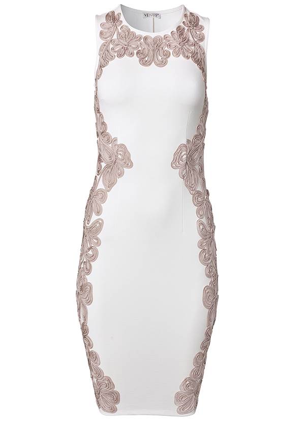 Alternate View Embroidered Bodycon Dress