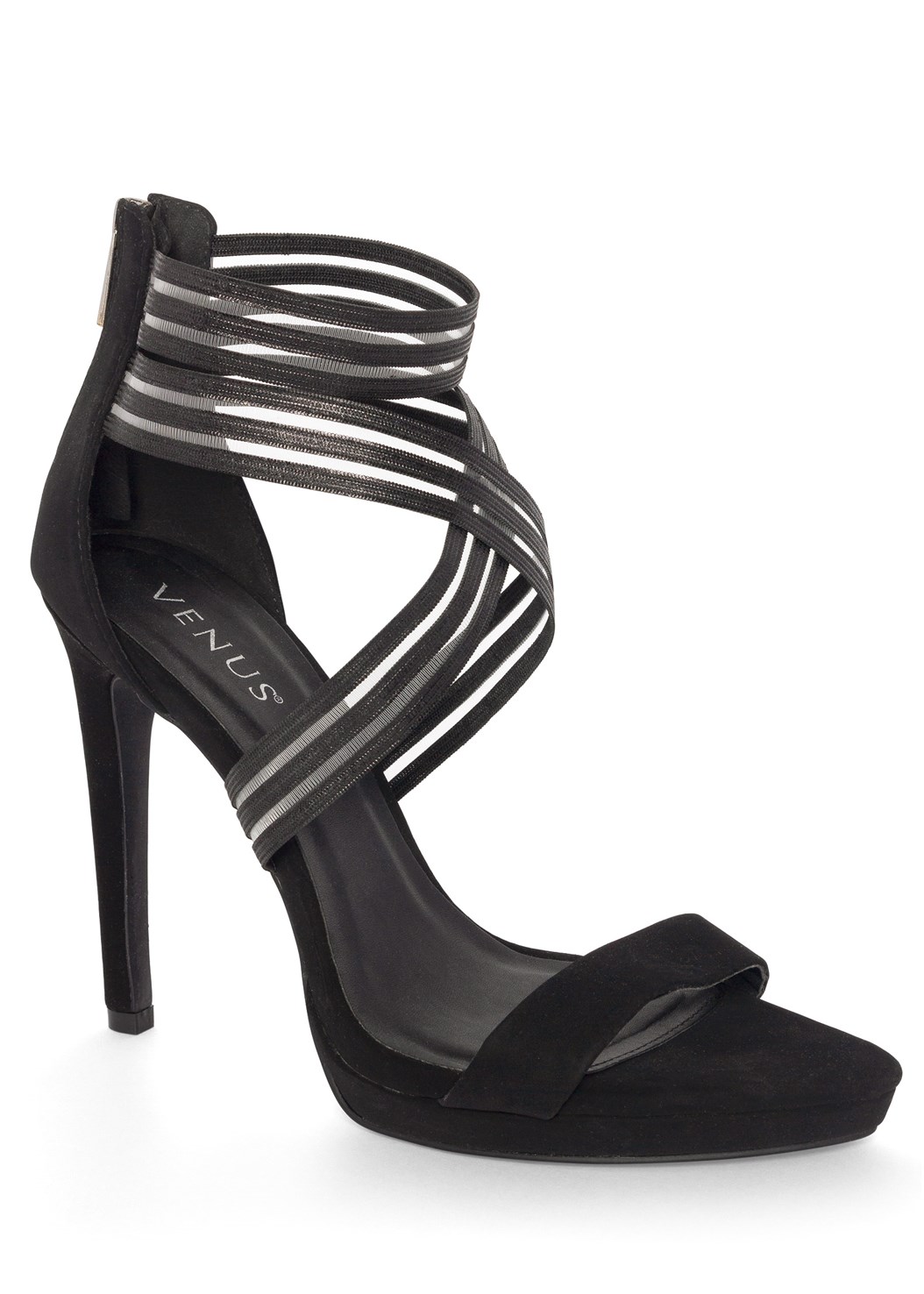 Shadow Stripe Heels in Black | VENUS