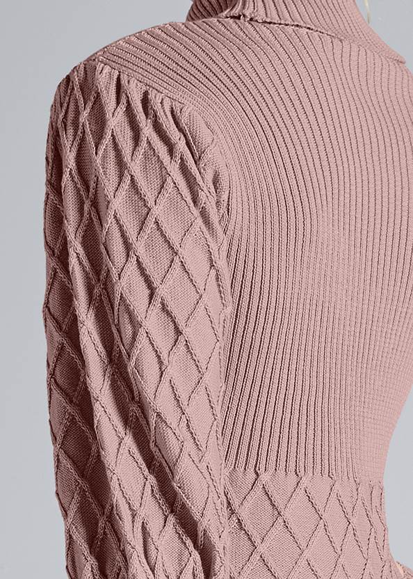 Alternate View Puff Detail Sweater Dress