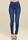 Ghost with background  view Mid Rise Color Skinny Jeans
