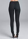 Back View Mid Rise Color Skinny Jeans