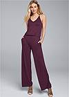 Front View Strappy Back Jumpsuit