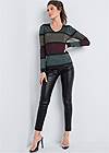 Front View Color Block Sweater