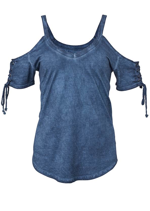 Alternate View Mineral Wash Lace-Up Top