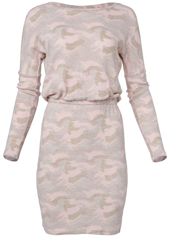 Alternate View Cozy Hacci Camo Print Dress