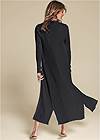 Back View Long Ribbed Duster