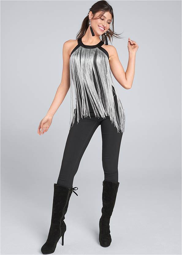 Full Front View Fringe Top