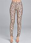 Cropped Front View Leopard Print Skinny Jeans