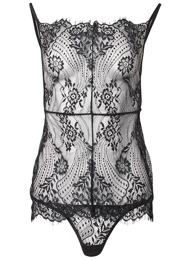 Ghost with background  view Lace Apron Babydoll