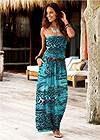 Front View Printed Maxi Dress