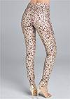 Back View Leopard Print Skinny Jeans