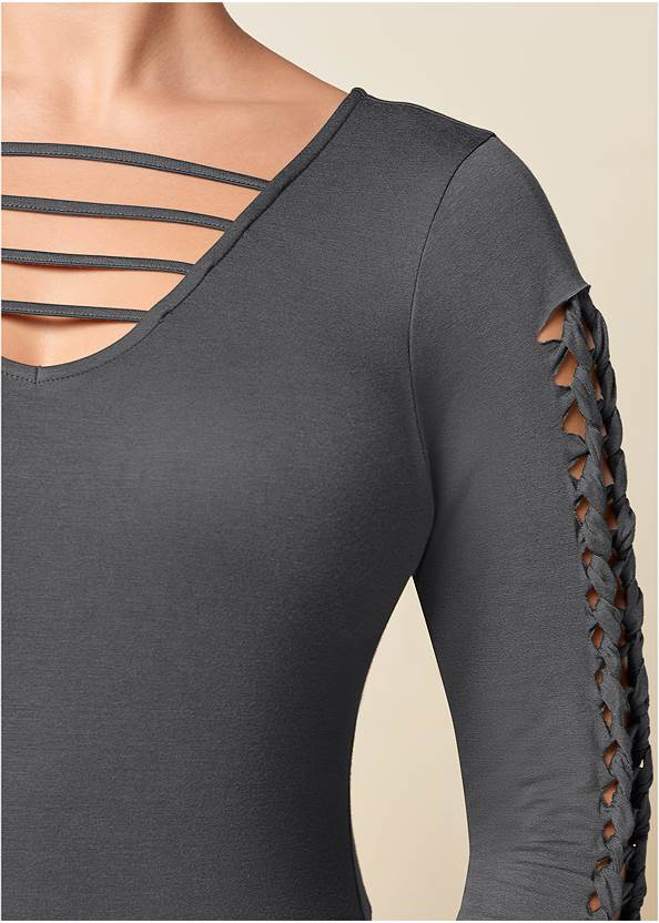 Alternate View Cut Out Sleeve Detail Top