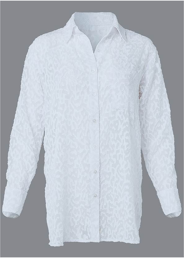 Alternate View Button Cover-Up Shirt