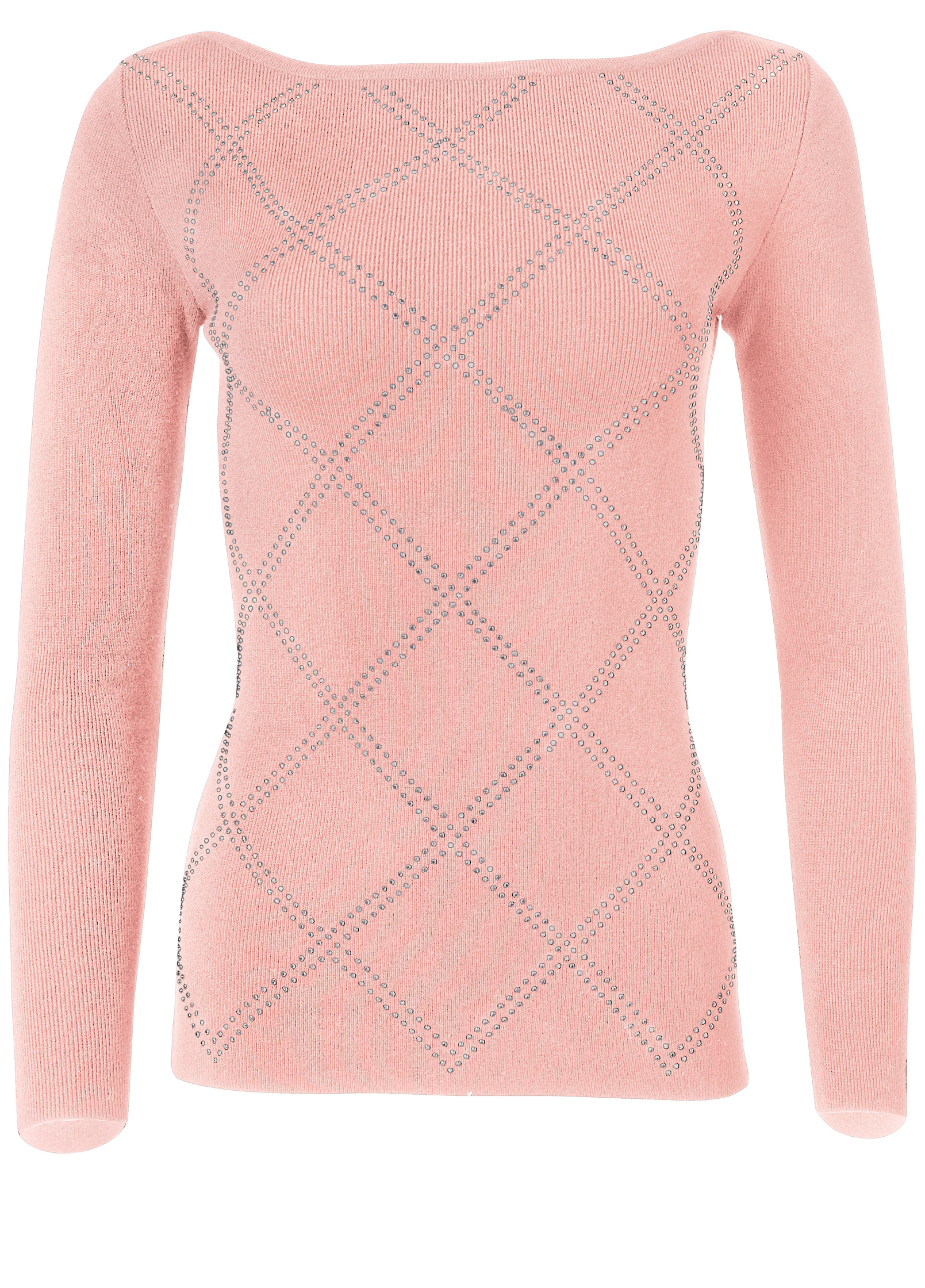 pink embellished sweater