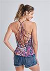 Cropped back view Open Back Strappy Top