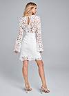 Back View Lace Bell Sleeve Mini Dress