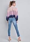 Full back view Ombre Casual Top