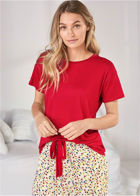 Cropped Front View Pajama T-Shirt