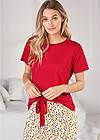 Cropped Front View Pajama T-Shirt
