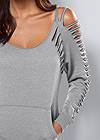 Alternate View Slash Detail Sweatshirt